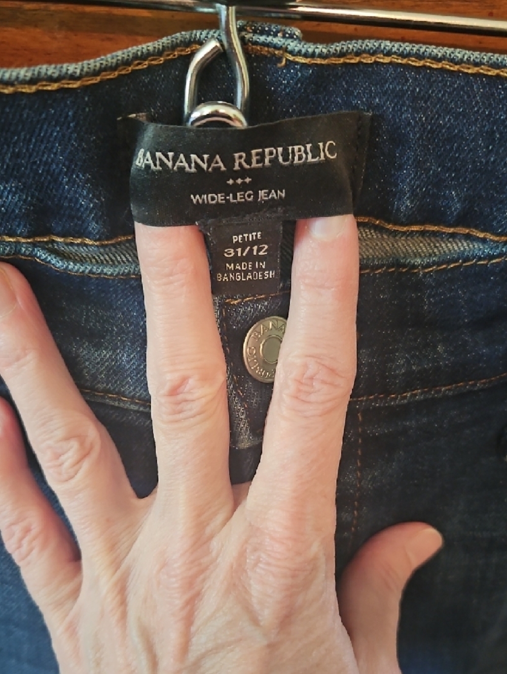 Banana Republic Dark Indigo Wide-Leg Jeans - Picture 2 of 3